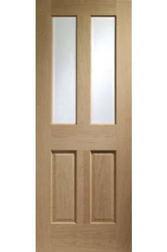 Internal Door Oak Malton with Clear Bevelled Glass and non raised moulding prefinished Internal Door Oak Malton with Clear Bevelled Glass and non raised moulding prefinished
