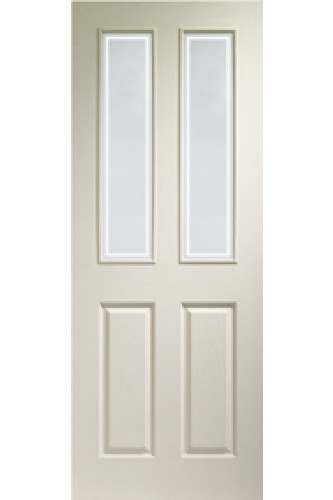 XL Internal Door White Moulded Victorian with Forbes Glass XL Internal Door White Moulded Victorian with Forbes Glass