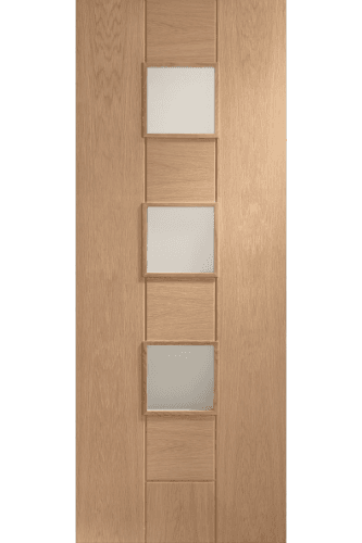 Internal Door Oak Messina With Clear Glass Prefinished Internal Door Oak Messina With Clear Glass Prefinished