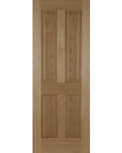Internal Door Recessed Oak 4 Panel non Raised Mouldings Untreated 