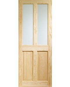 Internal Door Clear Pine Victorian with clear glass