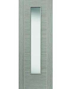 Internal Door Semi Solid Core Tigris Lava with Clear Glass Prefinished 