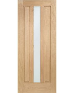 External Doors Oak Door Double Glazed Padova with Obscure Glass Mortice & Tenon