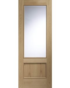 Internal Door Oak Andria with Clear Bevelled Glass and RM