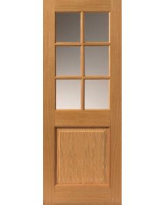 Internal Door Oak Arden with Clear Glass Prefinished