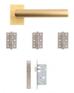 Ares Satin Brass Handle Pack standard kit