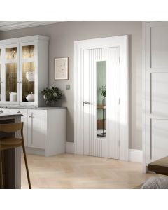 Aria Clear Glazed White Primed Internal Door