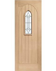 External Door Triple Glazed Oak Westminster with Black Caming Mortice & Tenon