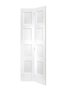 Internal Bifold Door White Primed Shaker 4 Panel