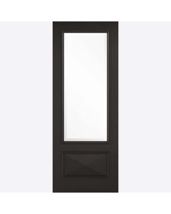 Knightsbridge 2 Panel Primed Plus Black Internal Glazed Door