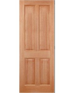 External Door Hardwood Colonial 4 Panel M&T Untreated