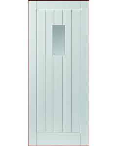 External Extreme Composite Core Thames Glazed Door Prefinished WHITE (Door + weather bar Only)