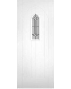 External Door Westminster White Primed with screen printed glass