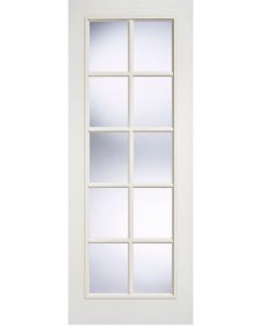 Internal Door White Primed Moulded SA 10 Light Glazed LPD