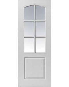 Internal Door White Moulded Classique 6 Light 