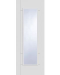 Internal Door White Primed Corsica 1 Light with Clear Flat Glass
