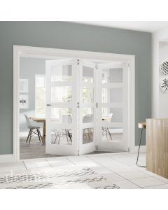 Internal Door Solid White Primed Coventry with Clear Glass Lifestyle