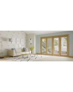 Internal FOLD Oak Untreated Folding Door System in Various Finishes to suit Deanta Doors (Frame Only)