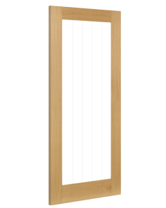 Internal Door Oak Ely 1 Lite (Full) With Clear Inlaid Glass Prefinished 