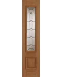 External Oak Empress / Sovereign Sidelight with Raised Moulding (one side) Supplied Untreated