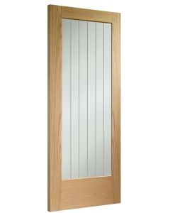 Suffolk P10 Essential Internal Door with clear etched glass Untreated