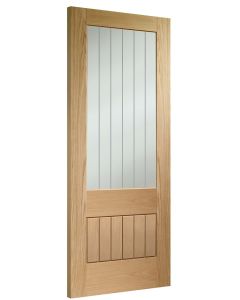 Internal Door Suffolk Essential 2XG with Clear Etched glass 3D prefinished
