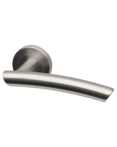 Door Handle Everest Stainless Steel lever on Round Rose