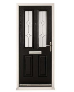 External Pre Hung Malton Composite Door Set with Stippolyte Obscure Glass - DISCONTIUNED