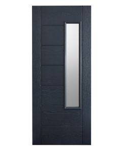 External Door Composite GRP Newbury  GREY 1 Light Prefinished - Suitable for trimming 60mm (Door Only)