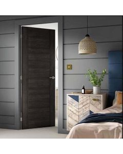 Internal Door Laminate Dark Grey Walnut Wood Effect Tigris Cinza Prefinished Lifestyle