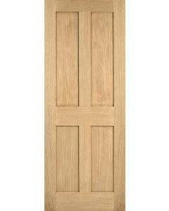 Internal Door Oak London Shaker 4 Panel Prefinished LPD