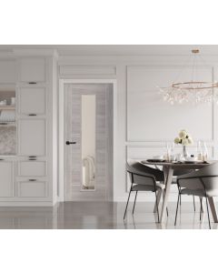 Internal Door Laminate White Grey Palermo Clear Glass Lifestyle Image