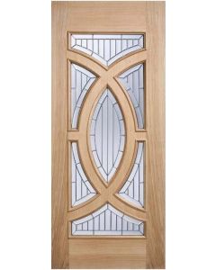 External Oak Door Majestic with Zinc Caming Untreated - LPD 