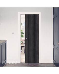 Malmo Pre Finished Dark Grey Ash Internal Door Lifestyle Image by Deanta Doors