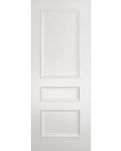 Mayfair White Primed Internal Fire Door FD30 by PM Mendes with 3 panel design & bolection mouldigs