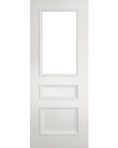 Mayfair 3 Light Clear Bevelled Glass White Primed Internal Door by PM Mendes