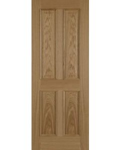 Internal Door Oak 4 Panel with Raised Mouldings Untreated