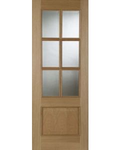 Internal Oak Door Iris 6 Light Fire Door with RM