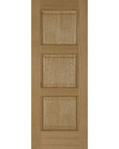 Internal Door Oak Madrid 3 Panel with Raised Mouldings Pre Finished