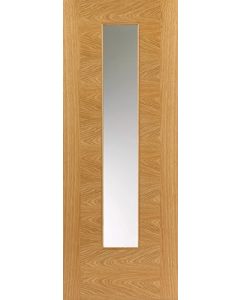Internal Door Oak Ostria with Clear Glass Prefinished Semi Solid Core