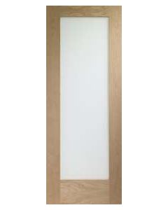Internal Door Oak Pattern 10 with Obscure Glass Untreated