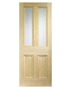 Internal Door Clear Pine Edwardian Vertical Grain with Clear Bevelled Glass