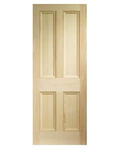 XL Internal Door Vertical Grain Pine Edwardian 4 Panel