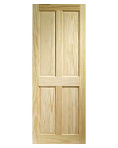 XL Internal Door Victorian Clear Pine 4 Panel