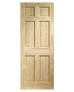 XL Internal Door Colonial Clear Pine 6 Panel