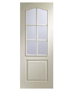 XL Internal Door White Moulded Classique 6 Light Glazed