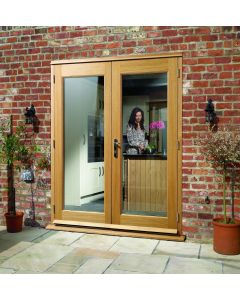 External French Door 5ft Oak La Porte Doorset Pre Finished