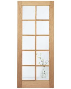 Internal Door Oak Elegance SA10 LIGHT Clear Glazed Unfinished
