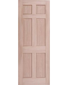 Internal Fire Door Oak 6 Panel with Non Raised Mouldings Untreated