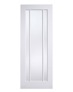 Internal Door Solid White Primed Lincoln 3 LIGHT with Clear Glass  
